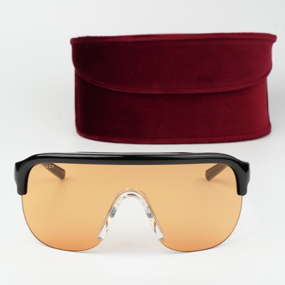 NEW Gucci GG1645S  005 Black Orange Unisex Mask Sunglasses GG 1645S